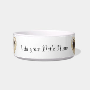 Tazón de agua o plato de comida para perros PUG