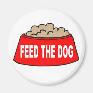 Tazón de comida de perro de imán rojo alimenta a