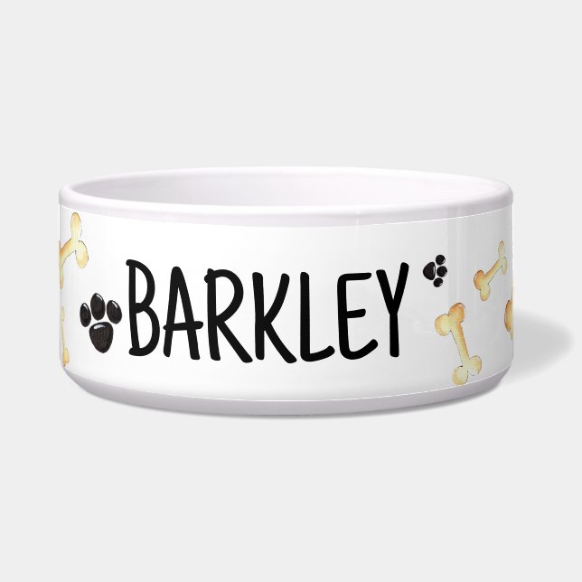 Tazón de perro personalizado - Plato de comida par (Frente)