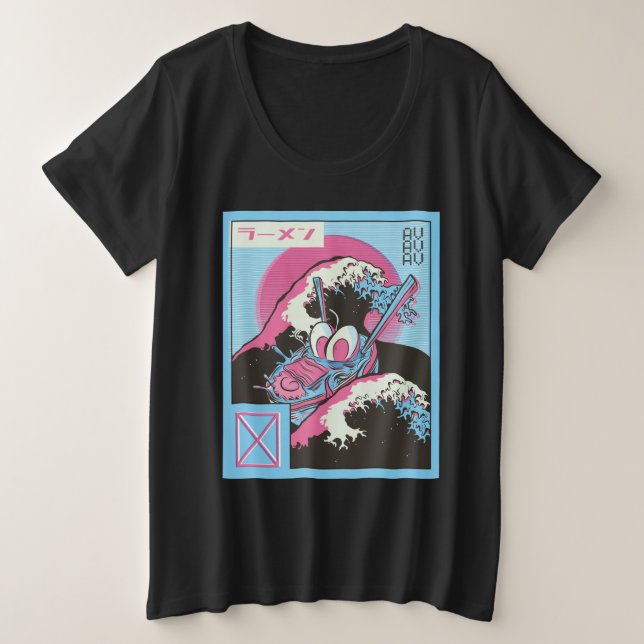 Tazón de Ramen Diseño Vaporwave (Anverso del diseño)