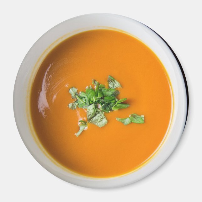 Tazón de sopa de tomate Refrigerador imán (Frente)