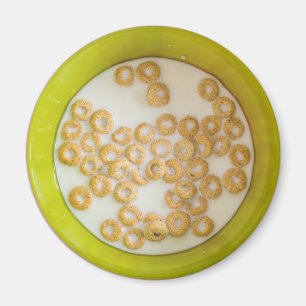 Tazón del imán de alimentos divertidos de cereales