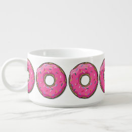 Tazón Donut rosado personalizado con salpicaduras