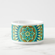 Fantasia de Mandala Azul Dorado