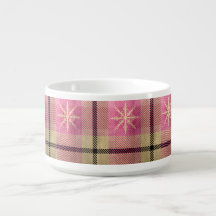 FESTIVE PINK & TAN SNOWFLAKES Y HERRAMIENTAS