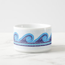 Ornamento de mosaico griego - tonos azules