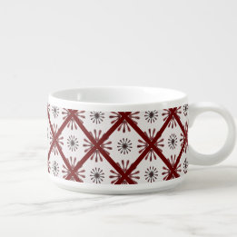 Tazón Patrón geométrico Duvet Cov de araña rojo marrón