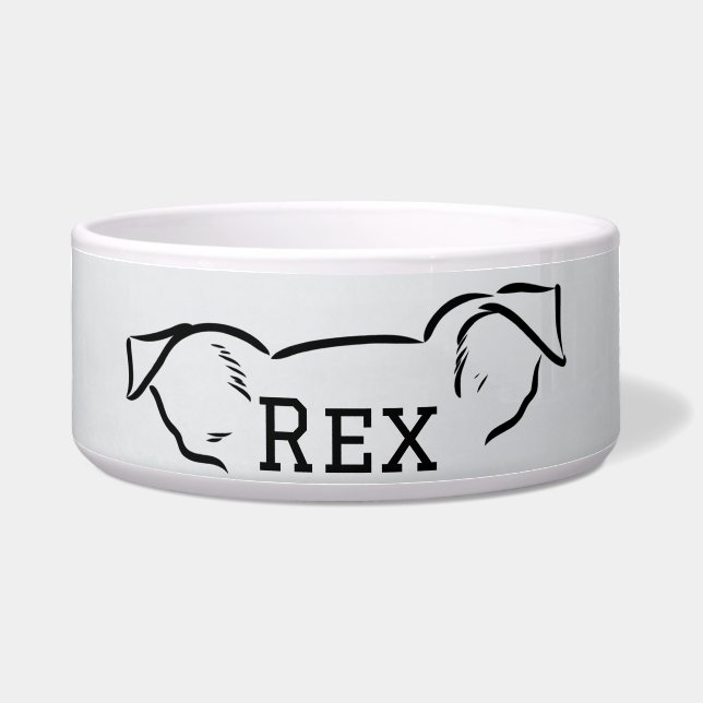 Tazón personalizado para mascotas, regalo de plato (Frente)