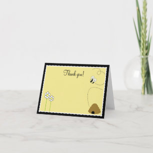 {TBA} Bee Happy Bumble Bee Folded Gracias notas