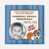 {TBA} imán de Invitación azul de toda la estrella 