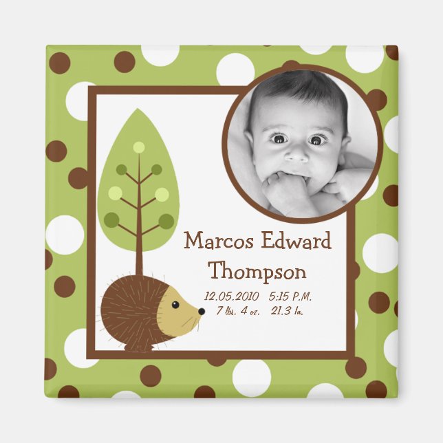 {TBA} imán de Invitación de 2"x2" Wooland Friends (Frente)