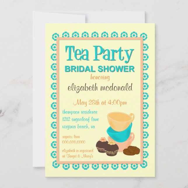 TBA - Invitación a un Té de Ducha Bridal (Anverso)