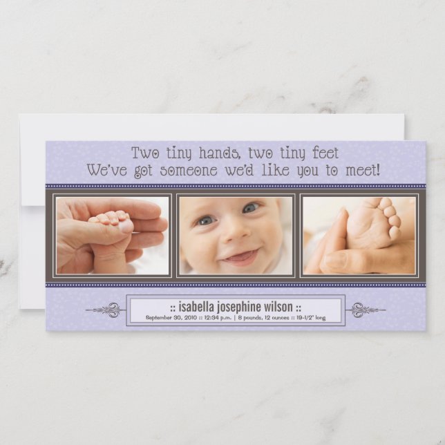 {TBA} Manos pequeñas, anuncio de nacimientos de pi (Anverso)