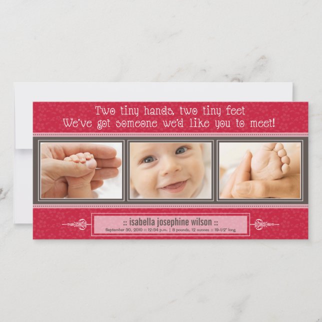 {TBA} Manos pequeñas, anuncio de nacimientos de pi (Anverso)