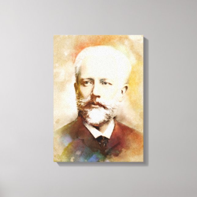 Tchaikovsky sobre lienzo - Estilo acuarela (Anverso)