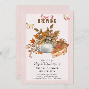 Té Adorable Pot Bridal Shower Lunch Invitación