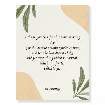 "te agradezco a dios" Posters ecummings