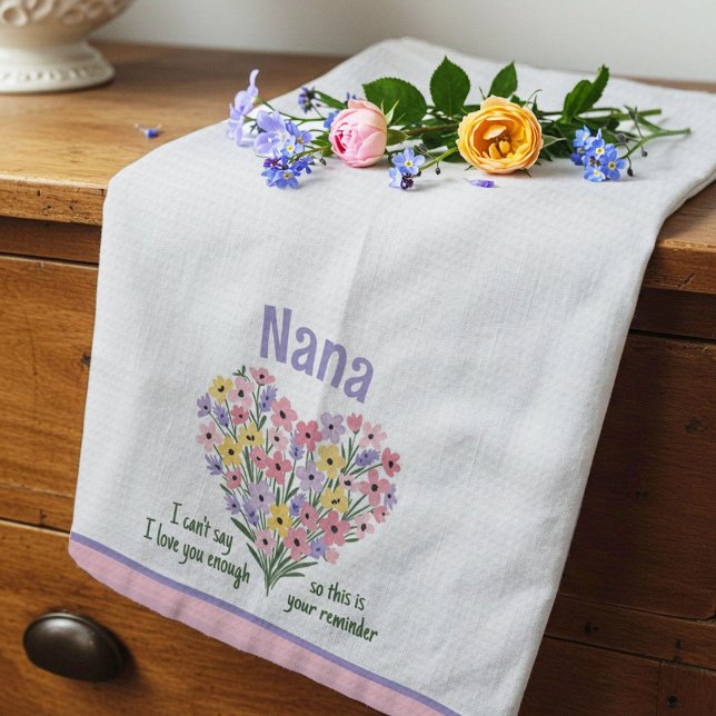 Te Ama Recuerda Toalla De Cocina - Floral (Rosa) (Subido por el creador)