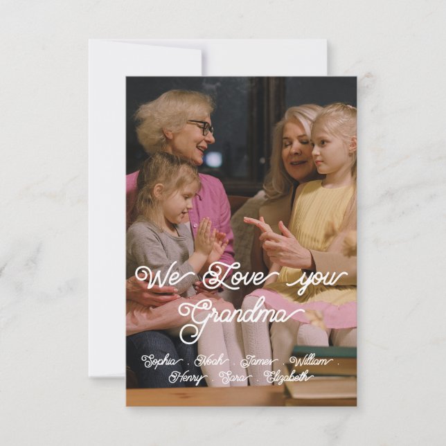 TE AMAMAMOS GRANDMA. PERSONALÍZALO (Anverso)