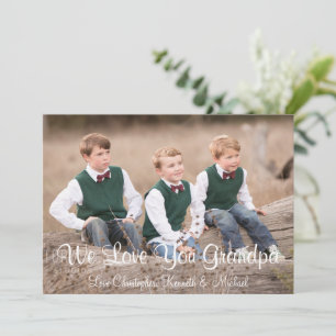 Te amamos la tarjeta del día del abuelo