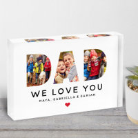 Te Amamos Papá Foto Familiar Personalizada
