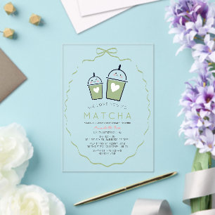 Te Amamos Tanto Matcha Kawaii Arco de Invitación p