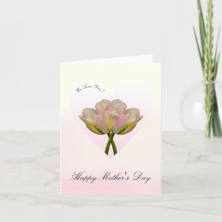 Te Amamos Tulipanes en Corazón Tarjeta del Día de 
