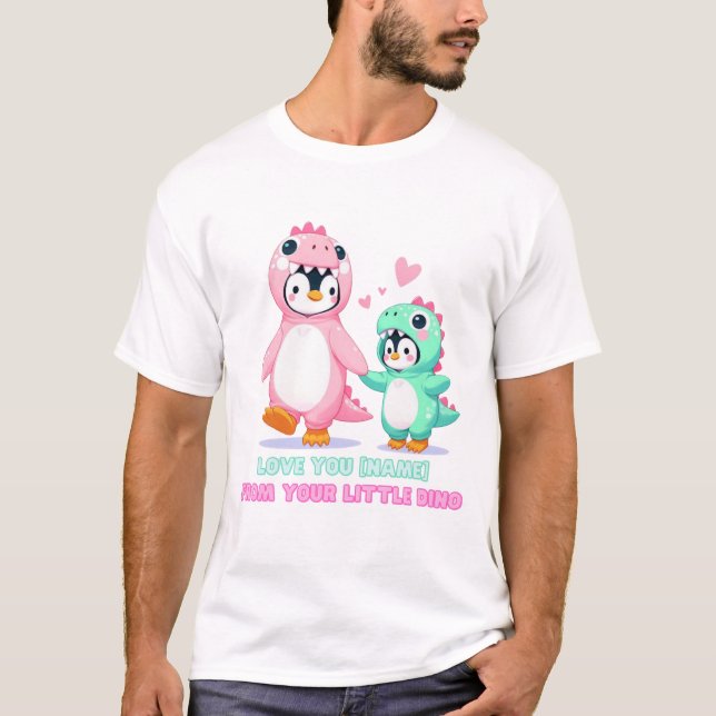 ¡Te Amas, Dino-Mamá! Camiseta personalizada" (Anverso)