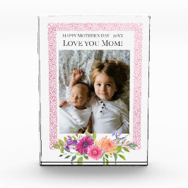 ¡Te Amas Mamá! Hermoso bloque de fotos de flores r