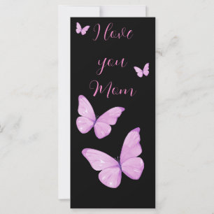Te Amas Mamá Personalizado De Mariposas Rosadas
