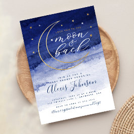 Te amo a la invitación de Baby Shower Moon & Back