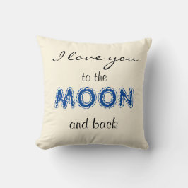 TE AMO A LA LUNA Almohada Decorativa