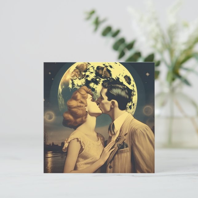Te amo a la luna, personalizable de afiches de via (Anverso de pie)
