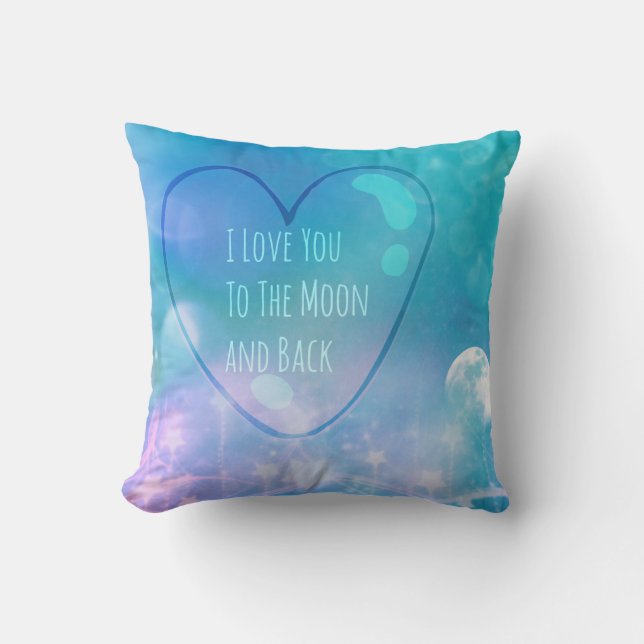 Te amo a la luna y a la almohada de encargo (Anverso)