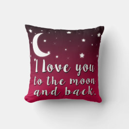 Te amo a la luna y a la almohada trasera