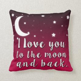 Te amo a la luna y a la almohada trasera
