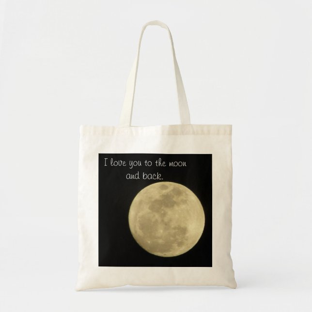 Te amo a la luna y a la bolsa de asas trasera (Frente)