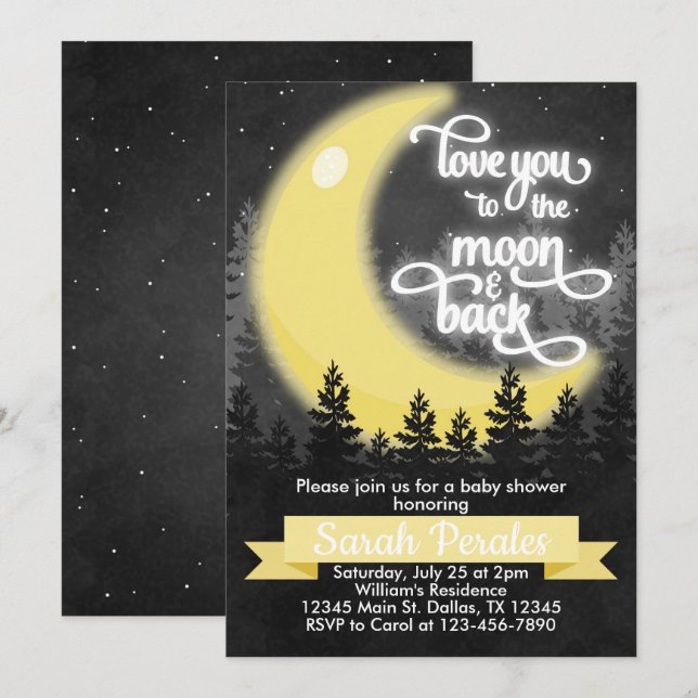 Te amo a la luna y a la invitación de vuelta (Anverso / Reverso)