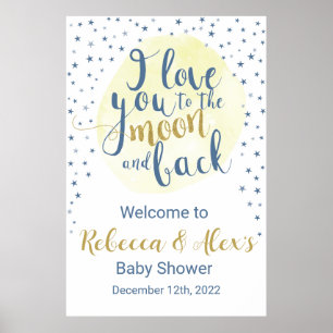 Te amo a la luna y a la señal de bienvenida