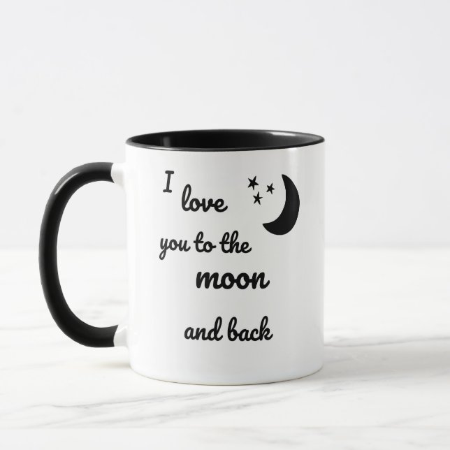 Te amo a la luna y a la taza trasera (Izquierda)