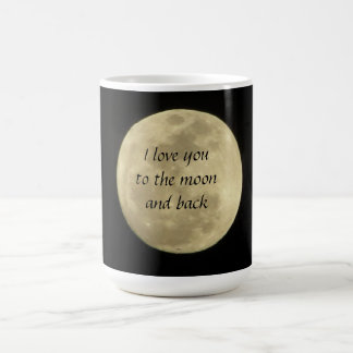 Te amo a la luna y a la taza trasera