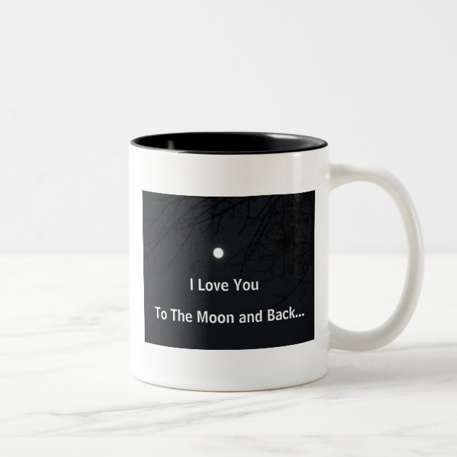 Te amo a la luna y a la taza trasera del regalo (Derecha)