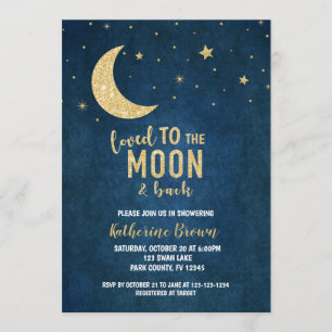 Te amo a la luna y a la vuelta de la invitación de