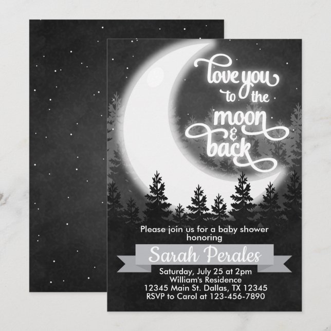 Te amo a la luna y a la vuelta invitación (Anverso / Reverso)
