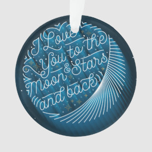 Te amo a la luna y a las estrellas adorno acrílic