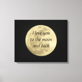 Te amo a la luna y a los lienzos artísticos de fon