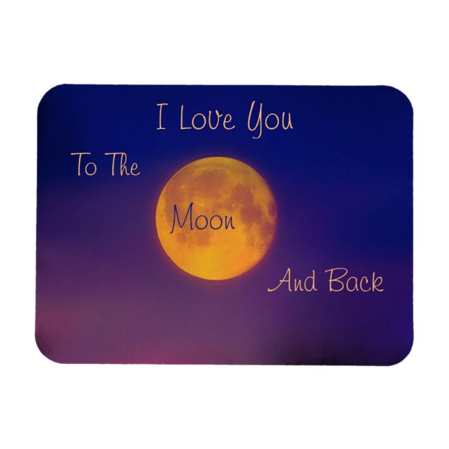Te amo a la luna y al imán trasero (Horizontal)