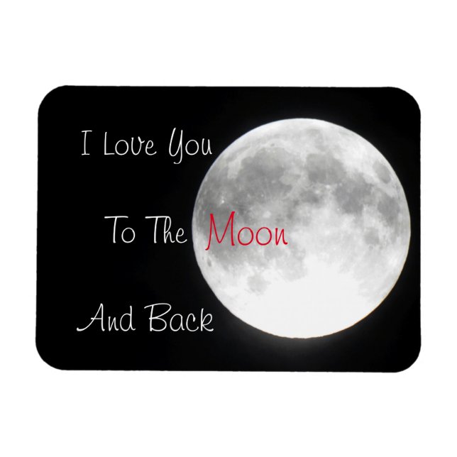 Te amo a la luna y al imán trasero (Horizontal)