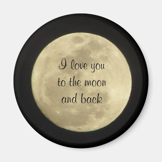 Te amo a la luna y al imán trasero (Frente)