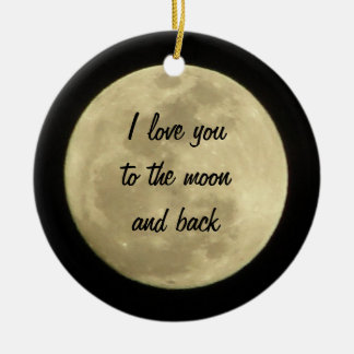 Te amo a la luna y al ornamento trasero